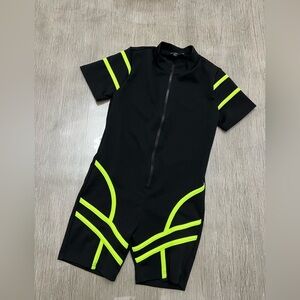 🩷 3/$20 Fashion, nova romper, jumpsuit, black, and neon girls, size 6
